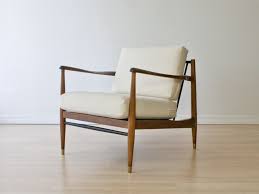 Custom Made Sold Refurbished Danish Lounge Chair In White Wool Upholstery Danish Lounge Chair Mid Century Chair Cushions Leather Chair Cushions