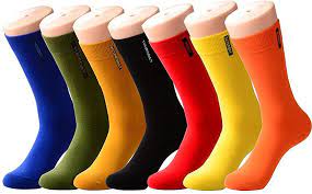 Men S Women S Dress And Casual Socks Novelty Color Crew Socks Fun Patterned Fashion Cotton Socks Pack 6 Pairs 7 Mens Funky Socks Fun Dress Socks Dress Socks