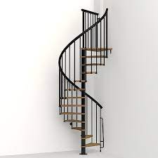 Arke Nice1 51 In X 10 Ft 1 Platform Rails Black Spiral Staircase Kit Lowes Com Scala A Chiocciola Scale Esterne Scale