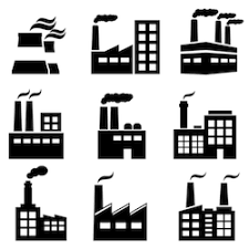 Stock Image Buildings Landmarks Plant Icon Factory Icon Industrial Buildings