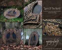 my shield spirit of the north designed produced and created by morgenland it s hanging in my living room incredible art
