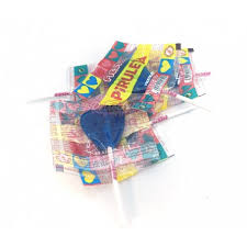 Piruleta Azul De Corazon Sabor Mora De La Marca Fiesta