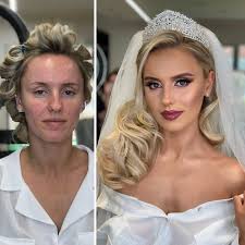 after brides got their wedding makeup