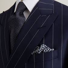 Mens double breasted navy blue check classic gatsby vintage tailored fit suit. Saville Row Bespoke Gallery Anderson Sheppard Savile Row