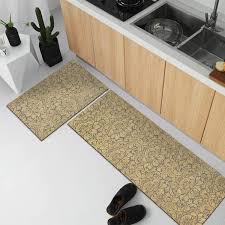 Maybe you would like to learn more about one of these? Amazon Com Mayshine 2 Pieces Beige Natural Rubber Backing Kitchen Rug Set Heavy Duty Waterproof Non Slip Doormat Runner Cushioned And Comfort Mat 17 5 X 27 5 Inches And 17 5 X 55 Inches Home Kitchen
