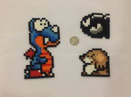 Super Mario World Enemies Set Of 3 Perler Bead Sprites Perles A Tisser Perle A Repasser Modeles Jeux Retro