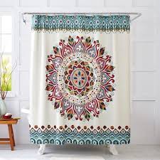 Better Homes And Gardens Medallion Fabric Shower Curtain Walmart Com Fabric Shower Curtains Boho Bathroom Curtains