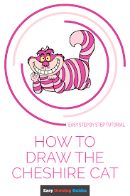 Extend a line downwards from each of the cat's ears. How To Draw The Cheshire Cat Really Easy Drawing Tutorial