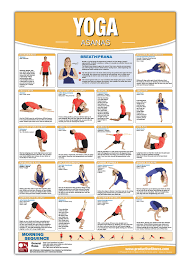 Yoga Asana Poster Chart Laminated Yoga Poster Yoga Chart