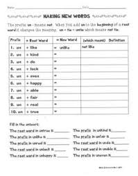 Common Core Third Grade Prefix Un Practice Packet Prefixes Third Grade Common Core Prefix Un