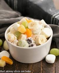 I make this simple but unique fruit salad every year, at thanksgiving or any time while these fall fruits are still. Holiday Fruit Salad With Marshmallows That Skinny Chick Can Bake