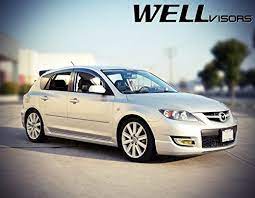 wellvisors premium series side rain guard window visors deflectors for 04 09 mazda 3 hatchback 2004 2005 2006 2007 2008 2009 04 mazda 3 hatchback mazda 3 mazda