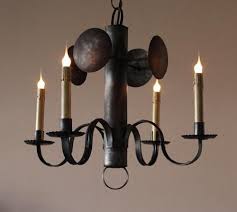 Four Arm Whaler Chandelier Colonial Lighting Primitive Lighting Chandelier