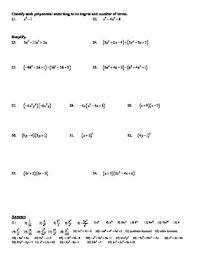 Holt Algebra Chapter 7 Exponents Polynomials Review Worksheet Doc Pdf