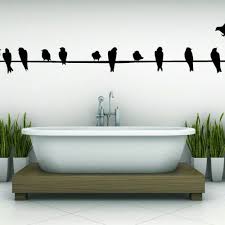 Birds On A Wire Wall Art Wire With Birds Sitting Calm Decal Vinyl Sticker Wall Home Decor Bathroom Vinyl Bird Wall Decals Wire Wall Art