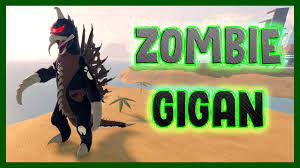 Playing as ZOMBIE GIGAN Before Halloween - Roblox Kaiju Universe - YouTube