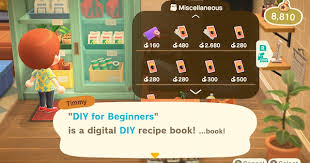 Acnh Diy For Beginners Which Recipes Are Unlocked Animal Crossing Gamewith