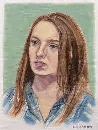 The Pretentious Cleveland Portrait Artists drawing Elizabeth Flood 5-22-22  — The Pretentious Cleveland Portrait Artists.