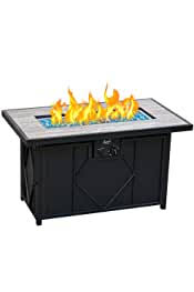 Featuring a stylish clean aluminum antique copper finish, this fire pit is complete with a durable solid aluminum design base, making it an. Outdoor Fire Tables Amazon Com