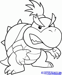 Bowser junior and his friends have a gokart race! Coloring Page Of Bowser Junior Coloring Home