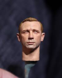 1/12 Painted Agent James Daniel Craig Head Sculpt Carved Model Toys