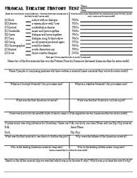 Challenge them to a trivia party! Musical Theatre Quiz Worksheets Teaching Resources Tpt