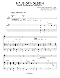 Label• berloga • promo music label free 320 50 1200 9896. Haus Of Holbein From Six The Musical Sheet Music Toby Marlow Lucy Moss Piano Vocal