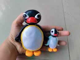 怒っているピングーとピンガのフィギュア人形おもちゃ手作りペンギン90年代の漫画兄弟 - Etsy 日本