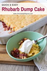 Rhubarb Dump Cake Recipe Easy Baking Recipes Dessert Recipes Easy Rhubarb Dump Cakes