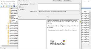Configure Windows Defender To Scan Zip Rar Cab Files In Windows 10 Windows Defender Antivirus Scan Defender