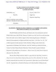 Check spelling or type a new query. Motion To File Under Seal And Exhibit Containing Documents Subject To A