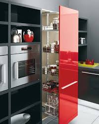 White Black And Red Kitchen Design Gio By Cesar Digsdigs Modern Kitchen Cabinet Design Kitchen Cabinet Design Kitchen Design Small