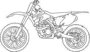 Each coloring page represents a brand and a specific dirt bike model. Dirt Bike Picture Coloring Page Coloring Sun
