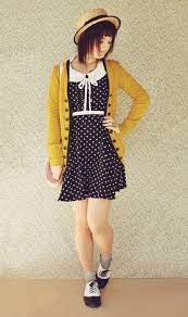 Black And White Polka Dot Dress With Black Tights The Pineneedle Collective I Love You To Bits Fashion Diy Dress Vintage Polka Dot Dress