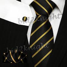 Black And Gold Tie Striped Tie Black Gold Thin Striped Silk Tie Set Ties N Such Tie Set Striped Tie Black Tie