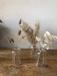 Minimalist Bud Vases Woven Floral Design Pampas Grass Decor Grass Centerpiece Grass Decor