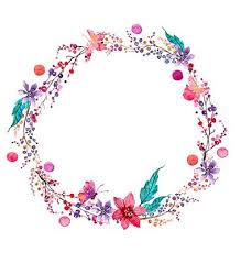 Watercolor Flower Wreath Background Vector By Elmiko On Vectorstock Couronne De Fleurs Aquarelle Florale Et Cadre Fleur