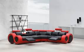 The russ faux leather sectional sofa is a red leather sectional sofa that looks unique. Modern Leather Sectional Sofa With Recliners