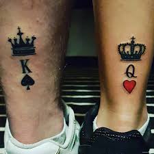 Grey ink queen crown tattoo designs. 30 Top Design Ideas For Couple King And Queen Tattoos