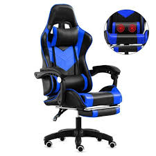 Der stuhl hat rgb's und massagefunktion im lendenkissen, das per usb betrieben werden kann. Avec Repose Pieds Telescopique Plus Ergonomique Chaise Gaming Support Lombaire Avec Massage Bleu Ergonomique Boomersun Fauteuil Gamer Mecanisme Basculent Siege De Bureau Reglable Appui Tete Chaises Et Tabourets Cuisine Et Maison Lawawarenesssociety In
