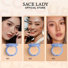 SACE LADY Compact Powder Lasting Waterproof Setting Powder Oil Control  Matte Flawless Face Pressed Powder.
