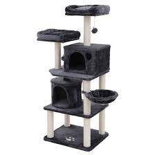 You may check all of them here. China 60 Multi Level Cat Tree With Sisal Covered Scratching Posts Plush Perches Basket And 2 Condos Cat Tower Furniture For Kittens Cats And Pets China Cat Tree House And Cat Scratching