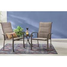 These chairs are known as a chair and a half as they offer more room. Stylewell Mix And Match Stationary Stackable Steel Sling Oversized Outdoor Patio Dining Chair In Riverbed Taupe Fcs60401b Rb The Home Depot
