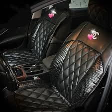 Buy Wholesale Luxury Diamond Chanel Universal Automobile Leather Car Seat Cover Cushion 10pcs Sets Rose F Leather Car Seat Covers Leather Car Seats Car Seats