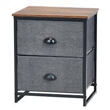 metal frame nightstand side table