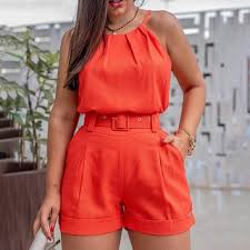Women Fashion Casual Two Piece Set Suits Set Female Summer Clothes Halter Sleeveless Top Pants Sets With Belt Shopee Brasil