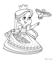 Chaque petite fille rêve un jour d'être une princesse. Coloriage Princesse 03 Un Dessin De Tete A Modeler