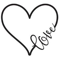 Love Heart Frame Gel Pen Drawings Flower Stencil Silhouette Design