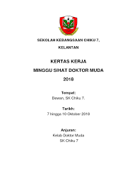 Psikotes adalah salah satu tahapan seleksi kerja. Kertas Kerja Minggu Sihat Doktor Muda 2018 Docx