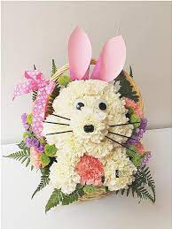 Easter Bunny In A Basket Flower Arrangements Blossom Flower Flowers Bouquet